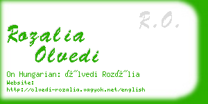 rozalia olvedi business card